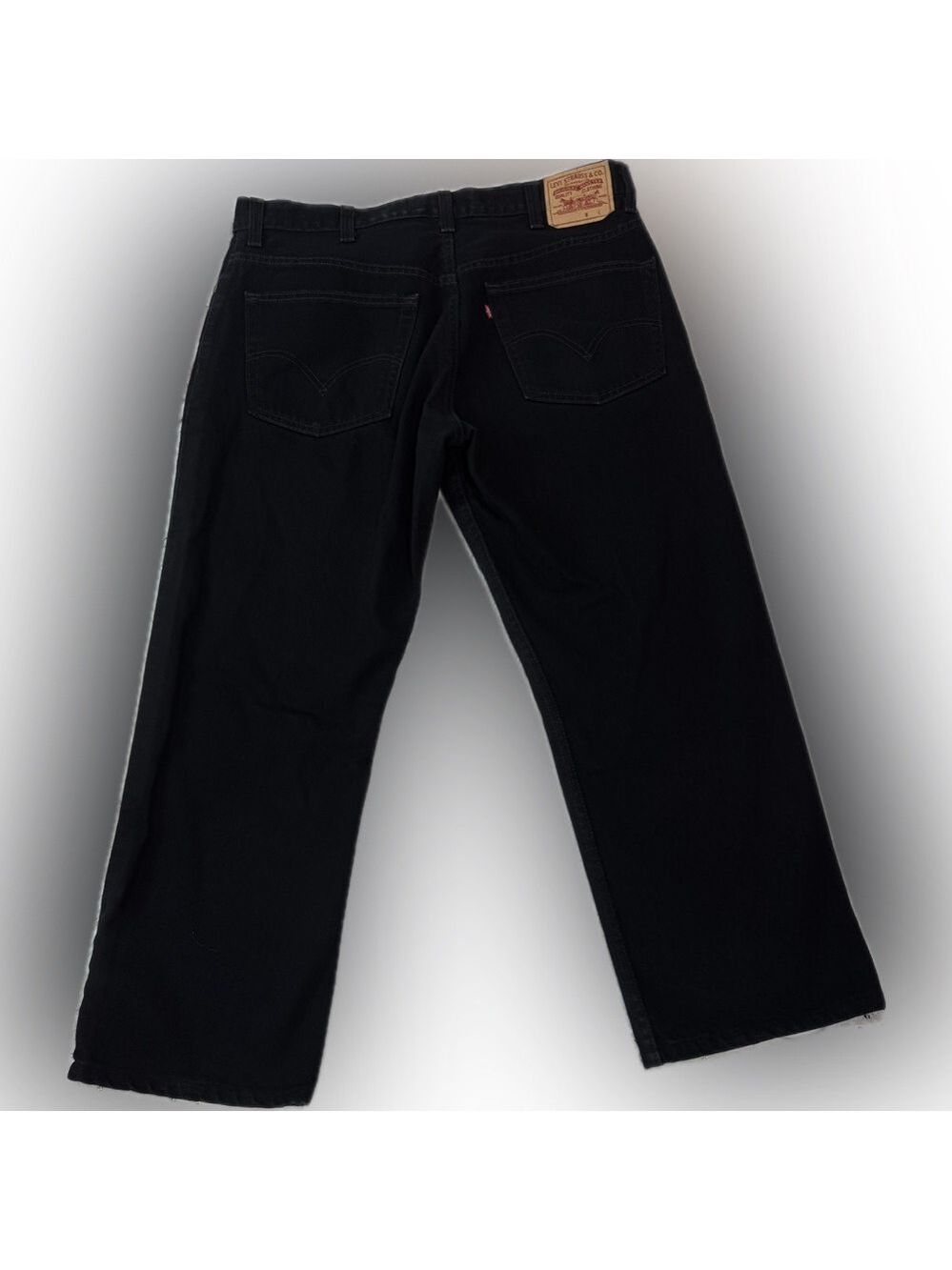Levi’s 505 Men’s Black Jeans Size 38x30 (Inseam 28”) Regular Fit Made in Mexico - Picture 2 of 7